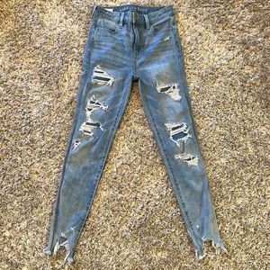 American Eagle Outfitters Distressed Blue Jeans